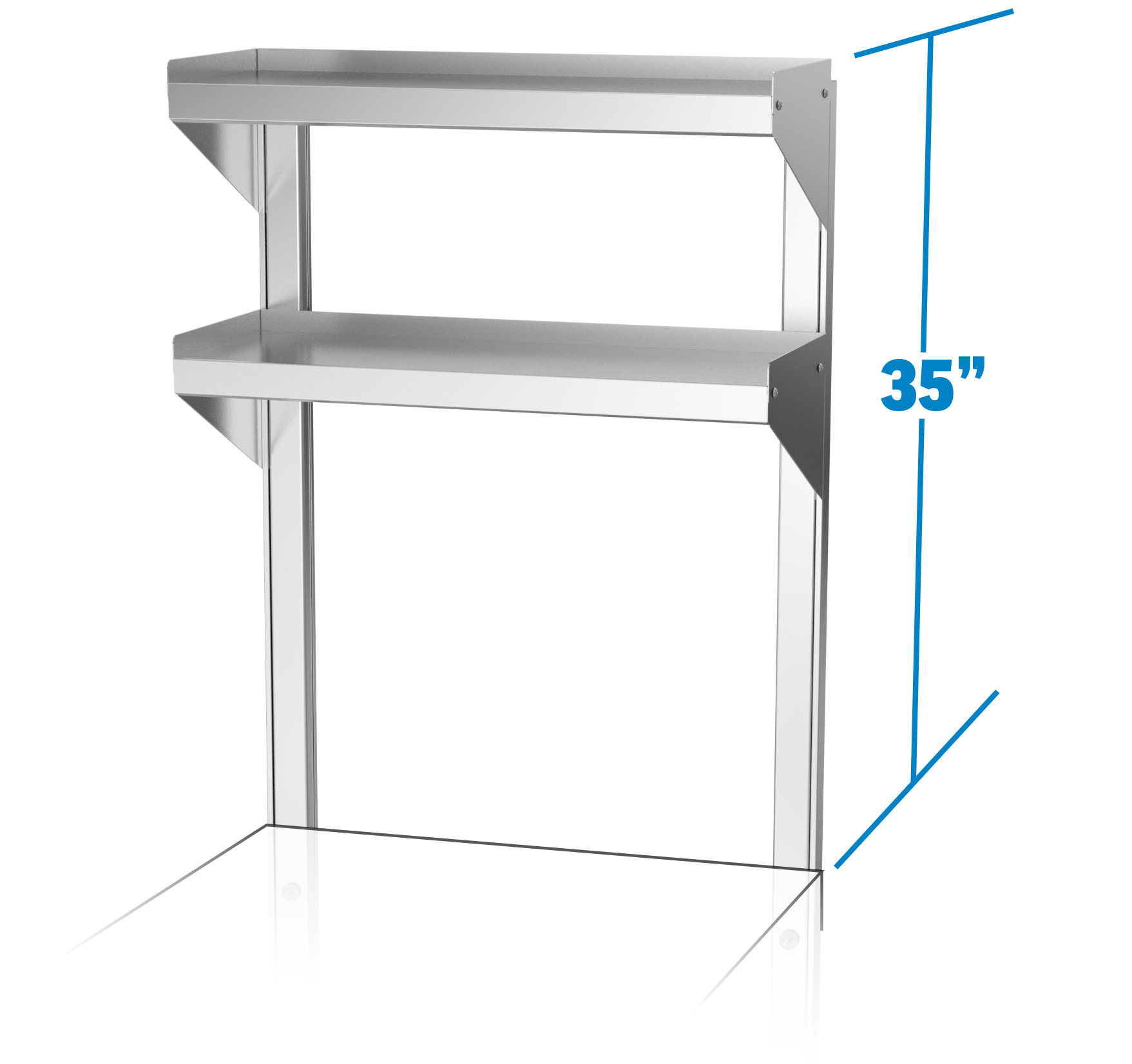 Extra tall 35-inch overshelf