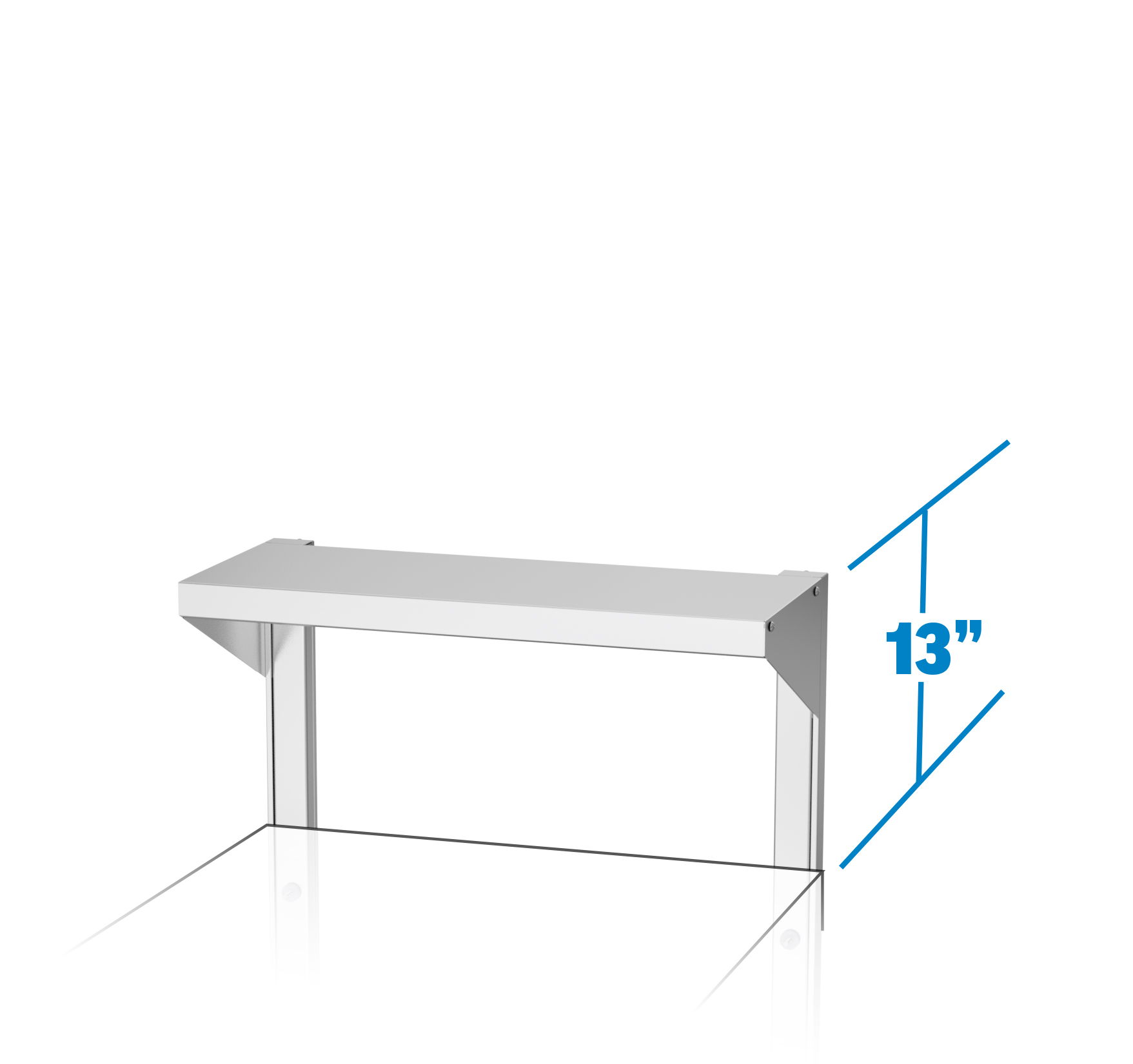 Short 13-inch overshelf